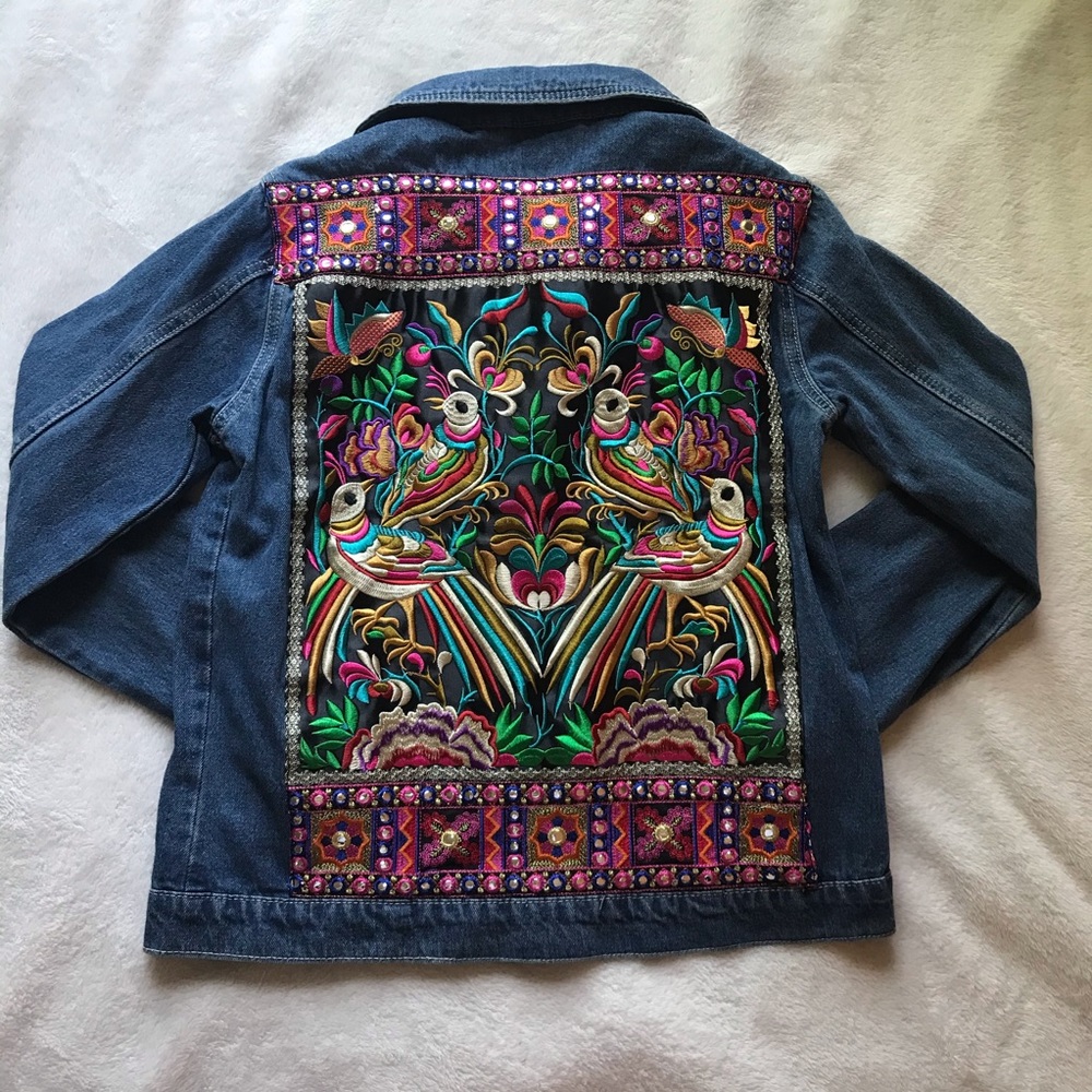 Boohoo Jean Jacket with Back Design